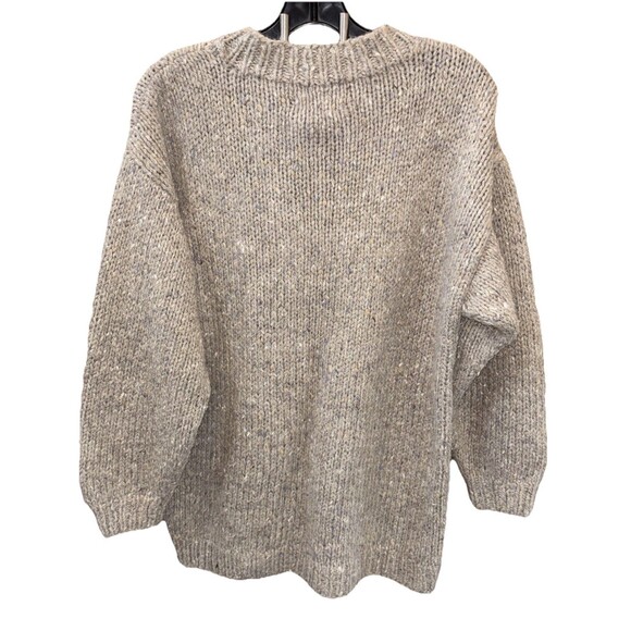 Express Tricot Sweater Hand Knit Cozy Polar Bear S Vintage Cotton Angora Wool - Picture 8 of 10